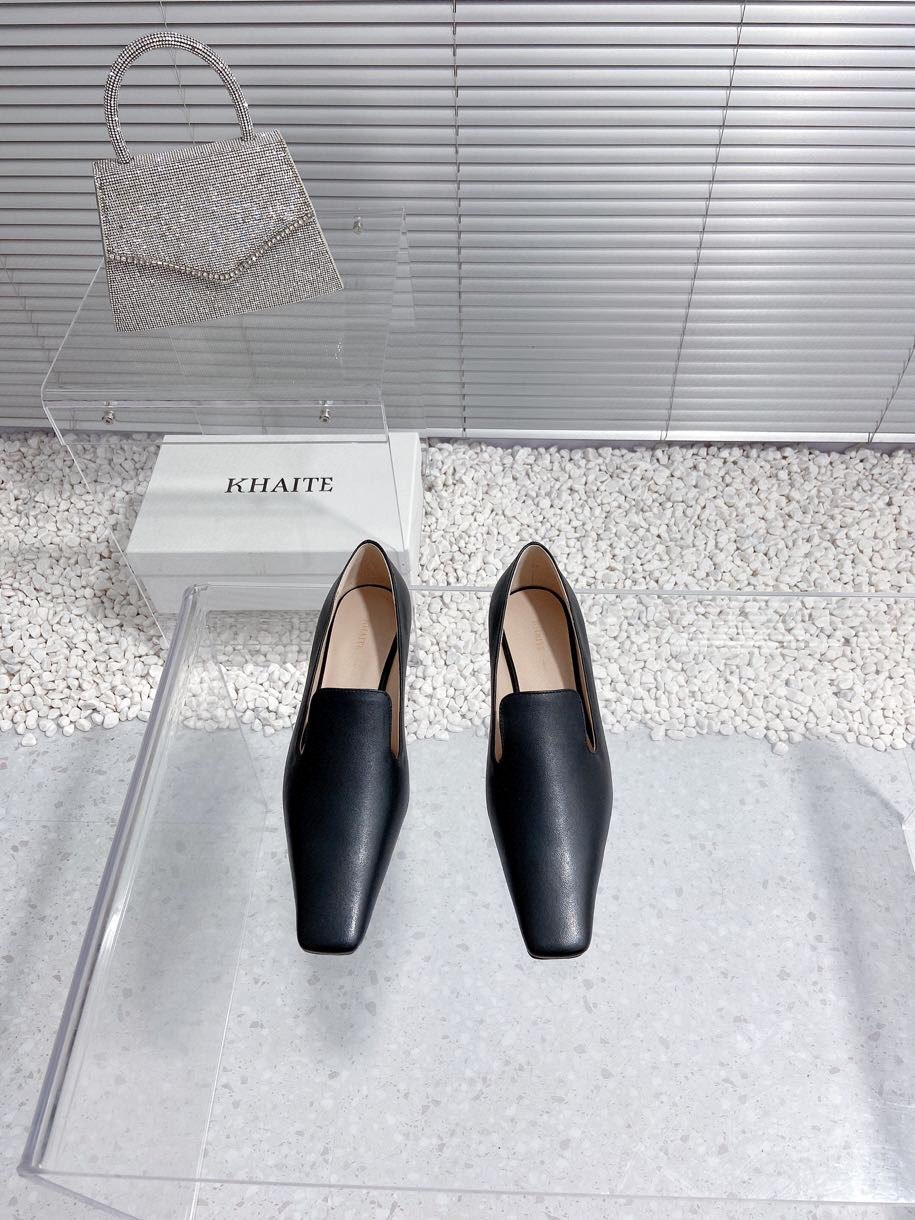 Khaite Top Edition: 23 New Oxen Skin Shoes with Sheepskin Inner.