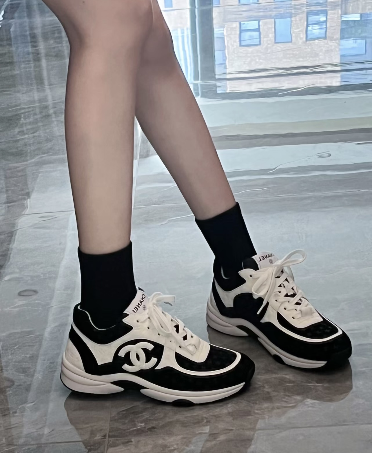 Marca de lujo francesa Chanel 2023 Logotipo de crucero Casual Serie baja Crucero Ligero Estilo retro de papá Zapatos de…