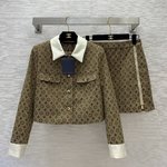 Louis Vuitton Clothing Coats & Jackets Shirts & Blouses Skirts Pink Splicing Fall/Winter Collection Fashion