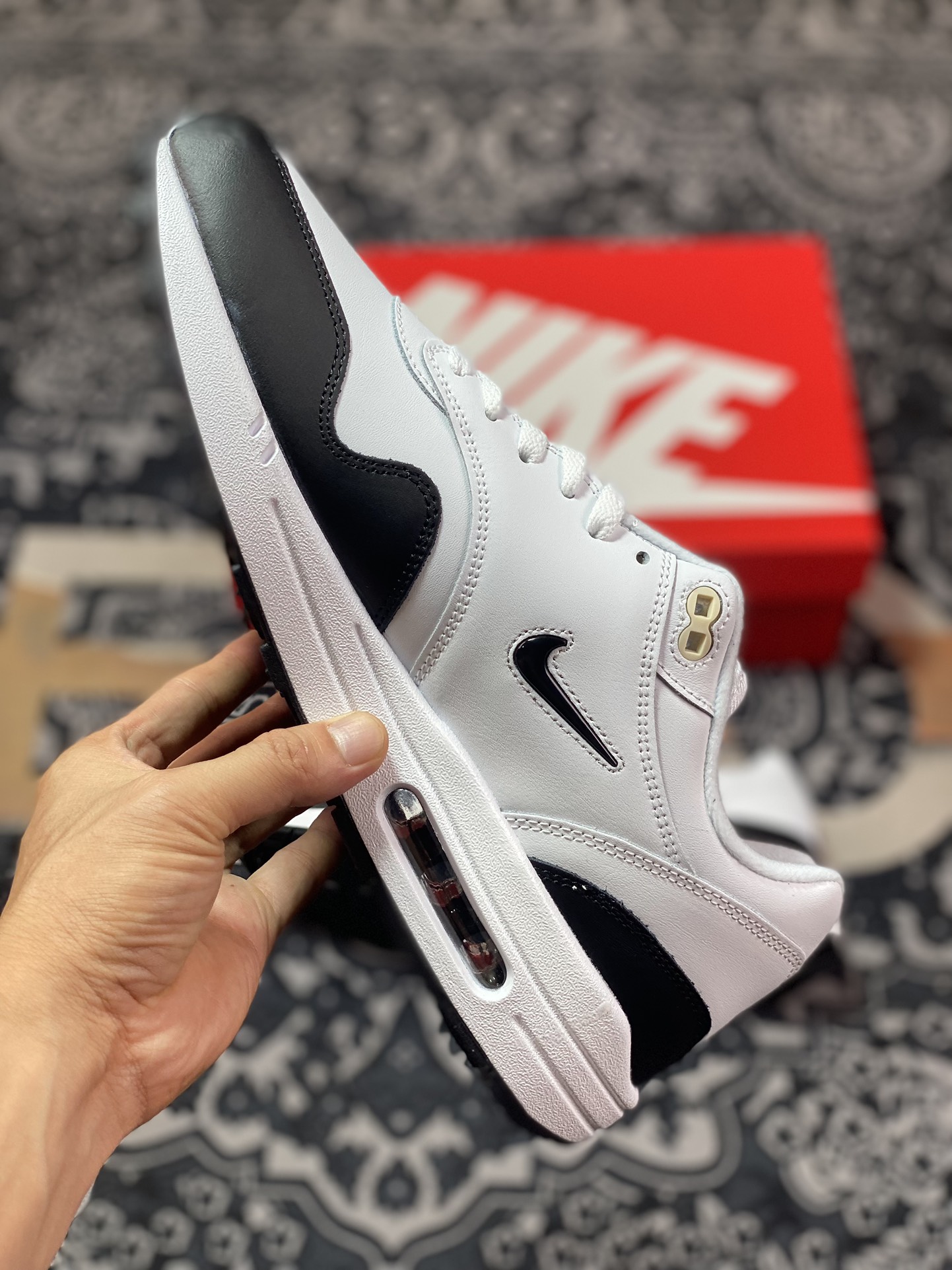 180 NK Air Max 1 白黑小钩 918354-100