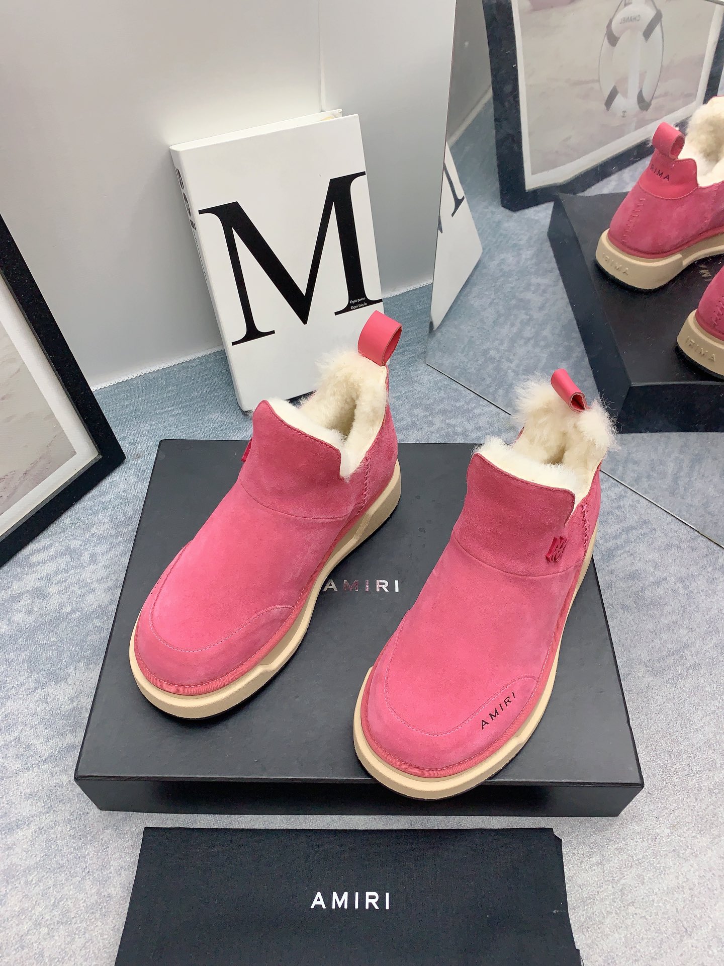 AMIRI Emir 2023 Winter Boots: Luxurious Fur Shoes with Japanese Style - 图片 3