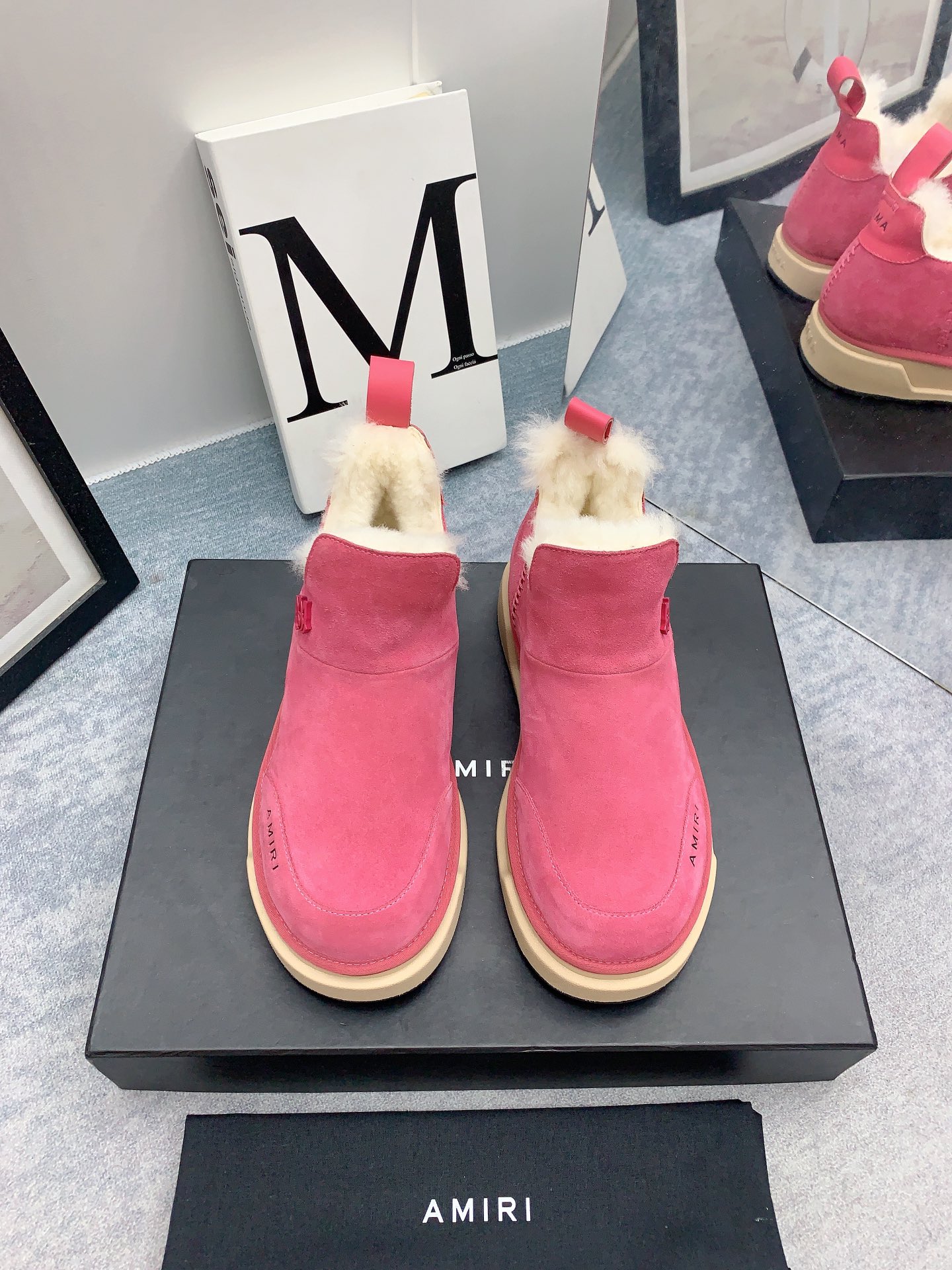 AMIRI Emir 2023 Winter Boots: Luxurious Fur Shoes with Japanese Style