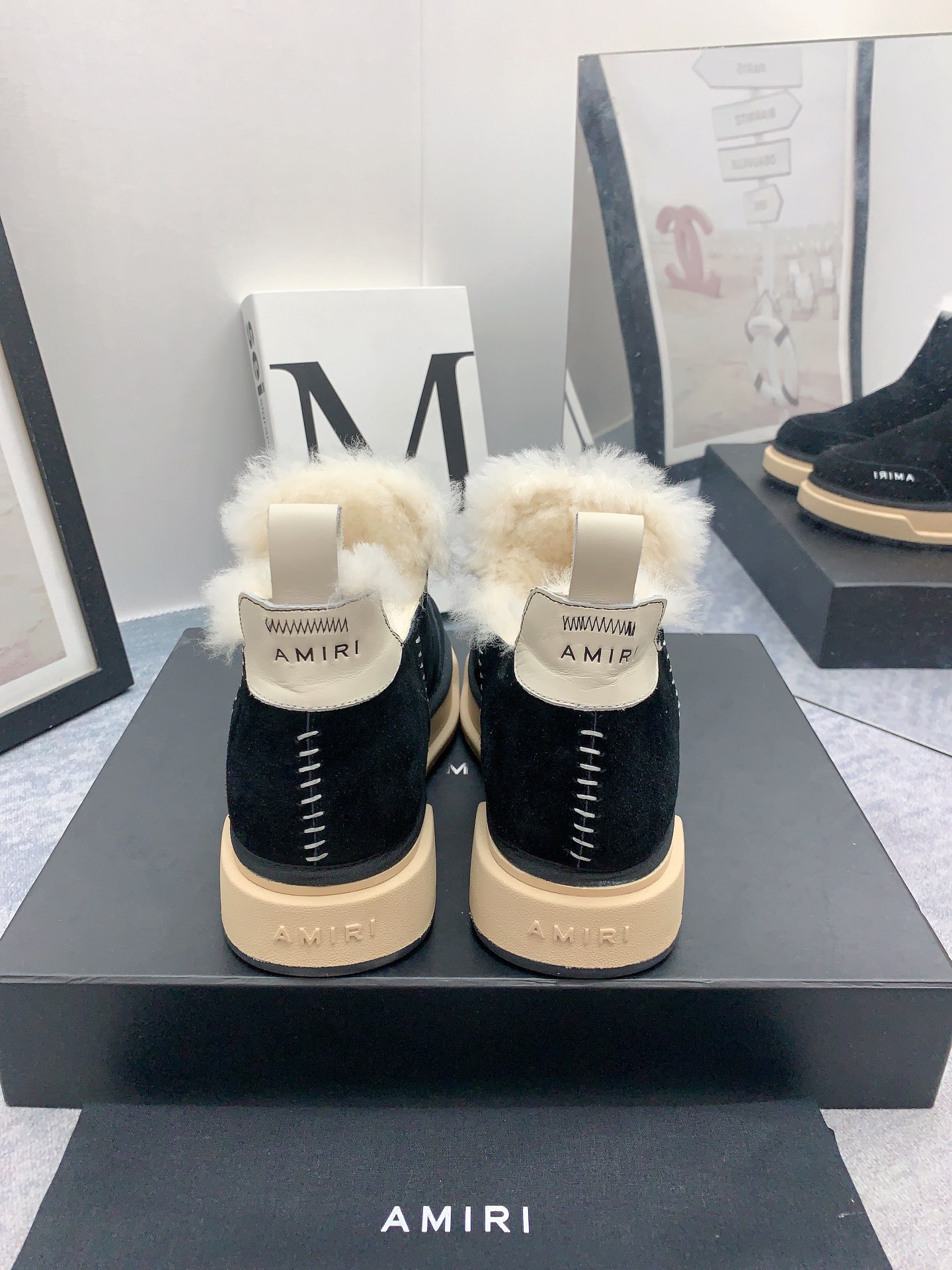 AMIRI Emir 2023 Winter Boots: Fur Shoes with Japanese Style and Zirconium Fabric - 图片 8