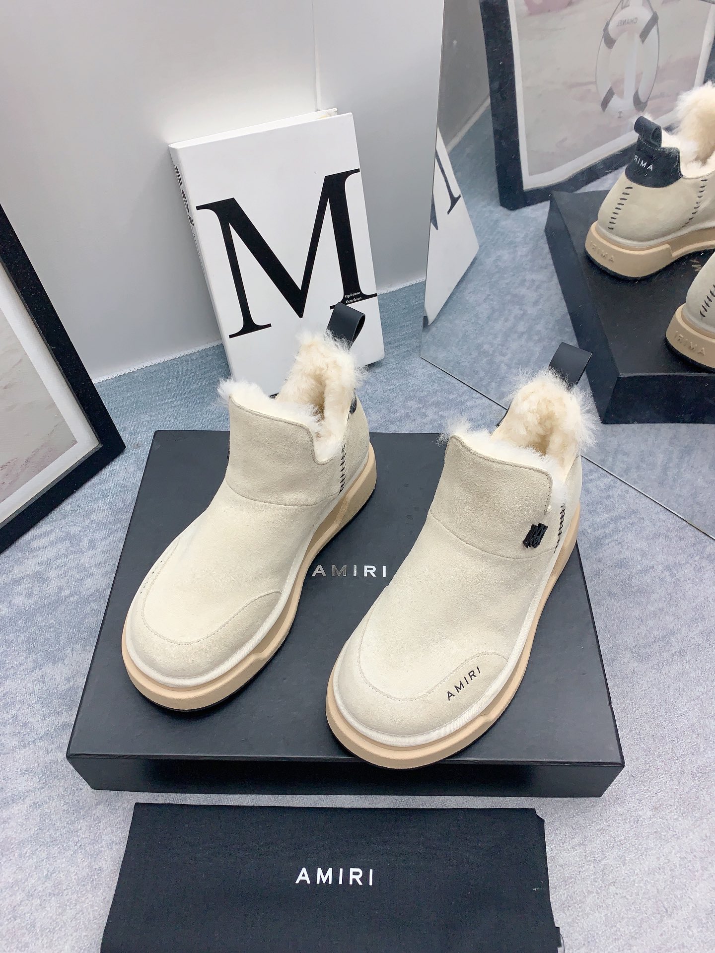 AMIRI Emir 2023 Winter Boots: High-End Fur Shoes with Japanese Style - 图片 3