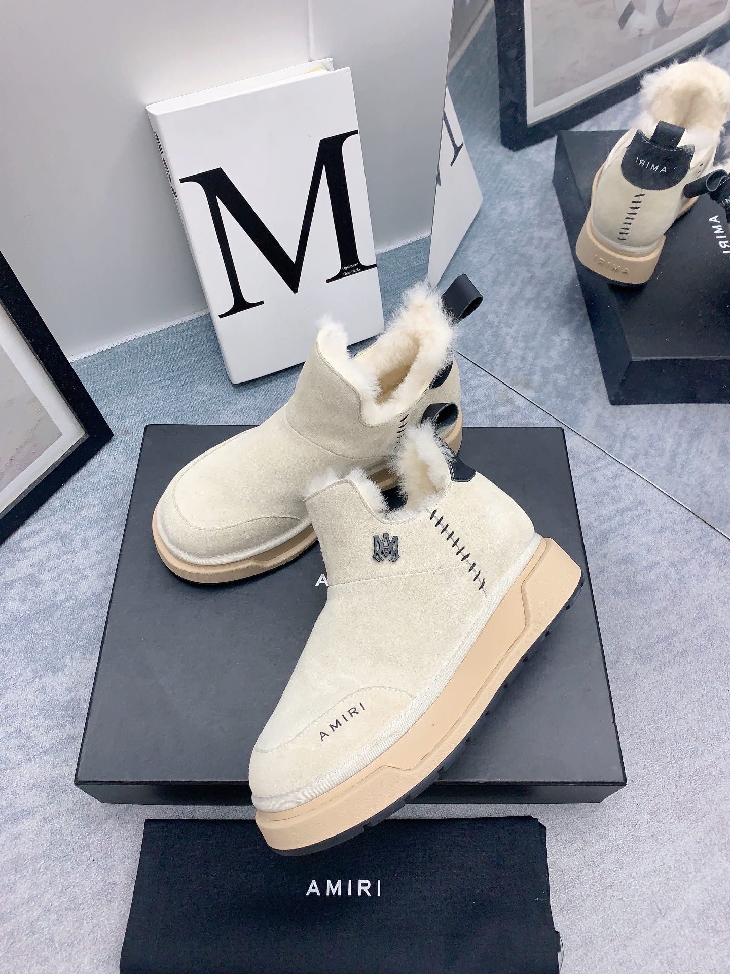 AMIRI Emir 2023 Winter Boots: High-End Fur Shoes with Japanese Style - 图片 7
