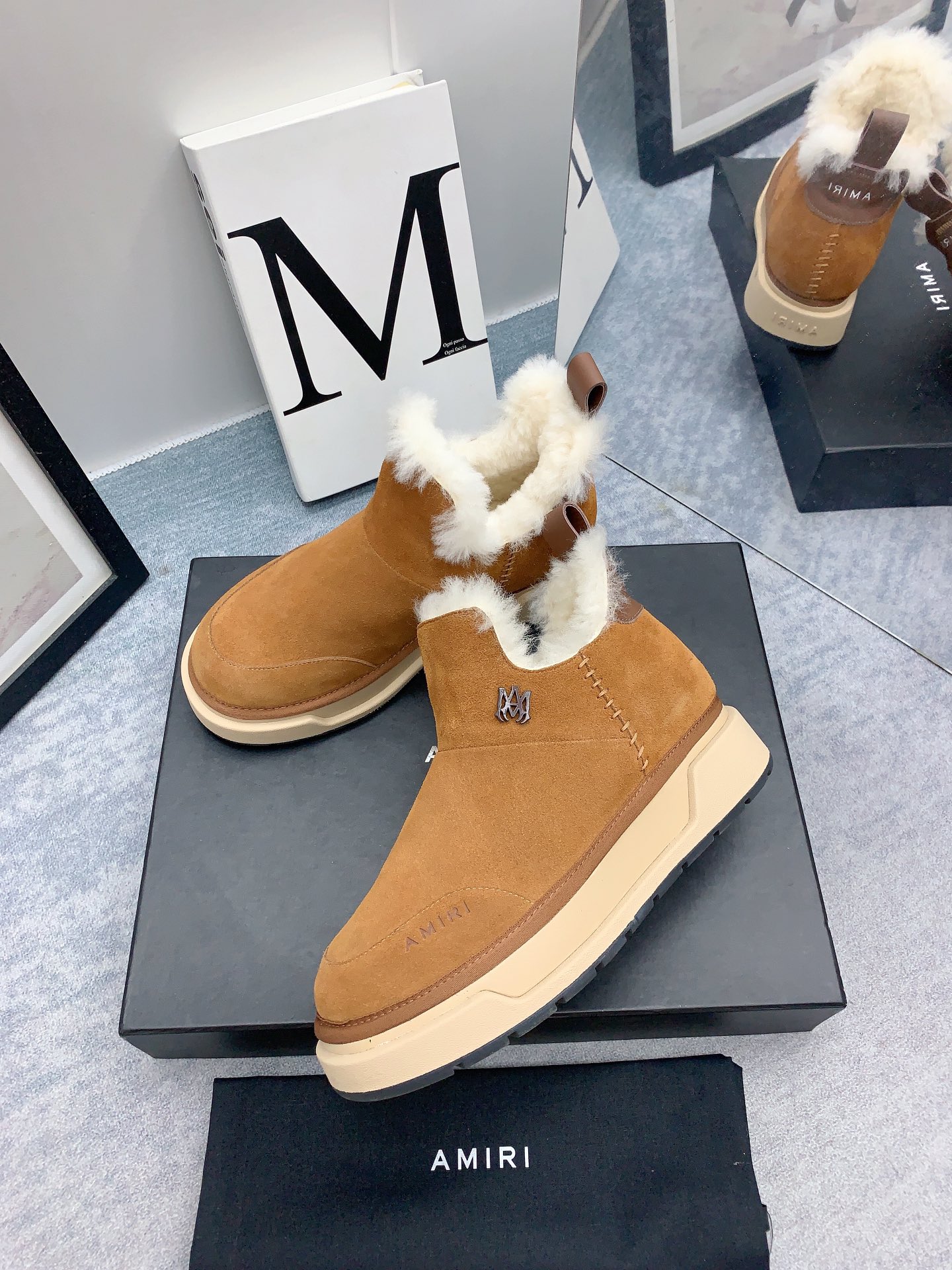 AMIRI Emir 2023 Winter Snow Boots Collection with Zirconium Fabric and Japanese Style - 图片 7