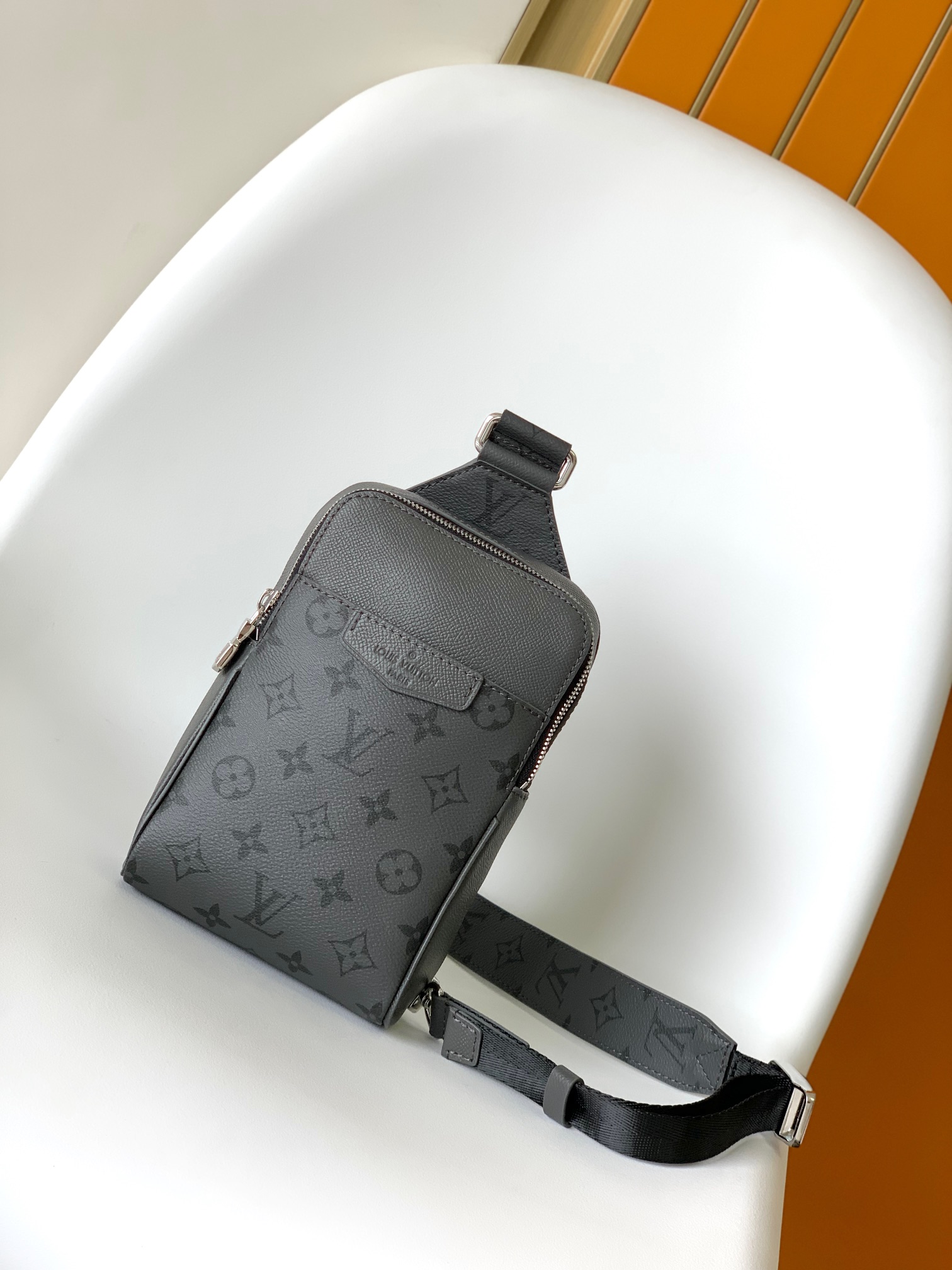 Louis Vuitton LV Outdoor Luxury
 Crossbody & Shoulder Bags Black Silver Canvas Taigarama M30741
