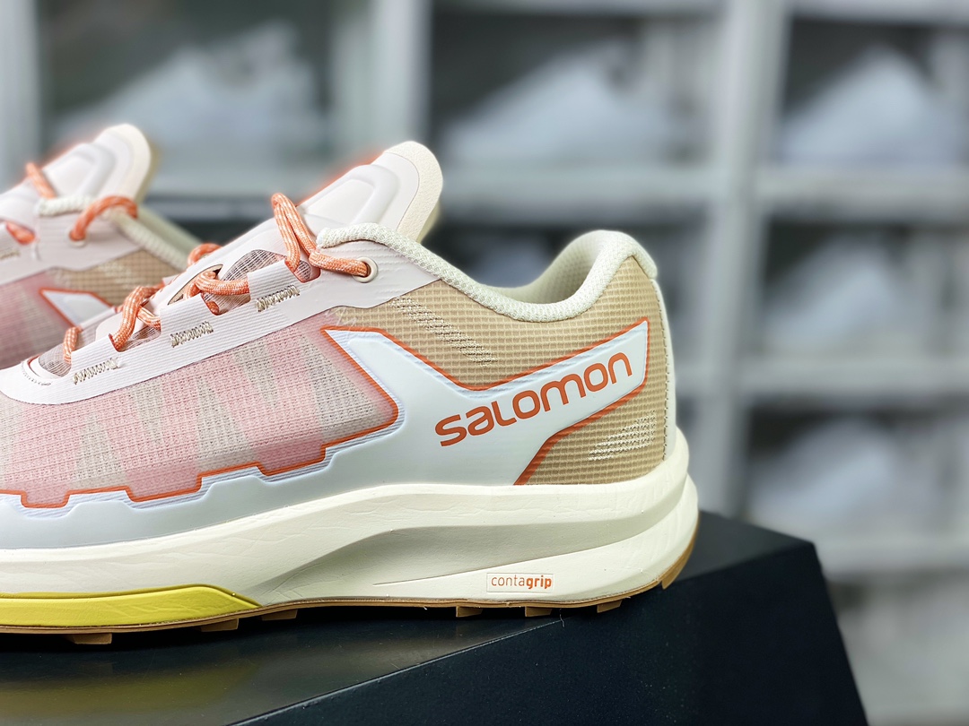 Salomon Ultra Raid ”Beige White/Pink” enhanced raid series low-top running shoes ”beige orange pink” 416604