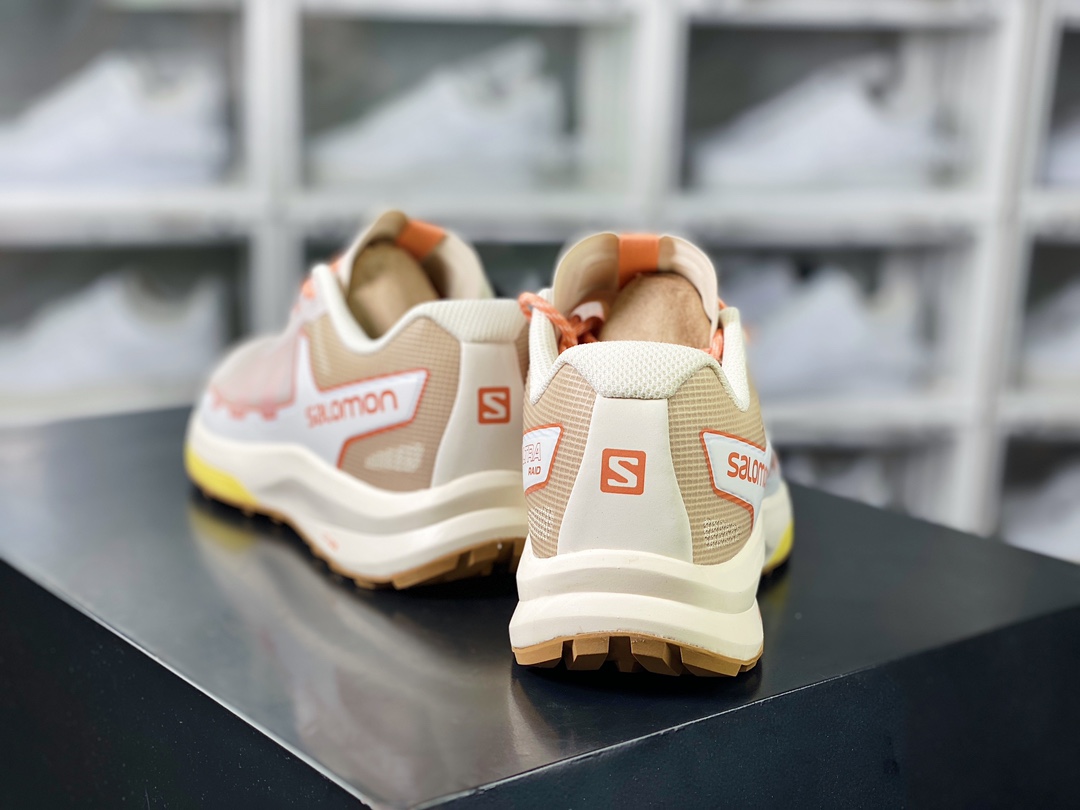 Salomon Ultra Raid ”Beige White/Pink” enhanced raid series low-top running shoes ”beige orange pink” 416604