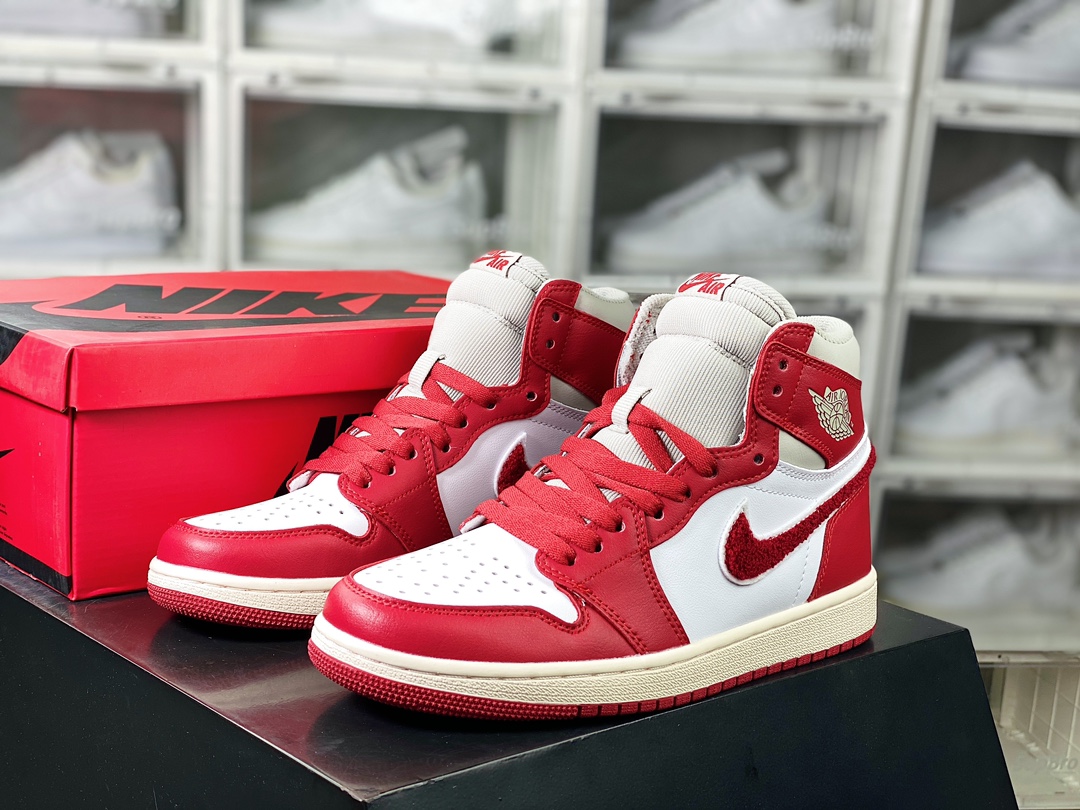 220  Wmns Air Jordan 1 Retro High OG”Newstalgia”AJ1代经典复古经典高帮百搭文化篮球鞋“灰白红摇粒绒”DJ4891-061