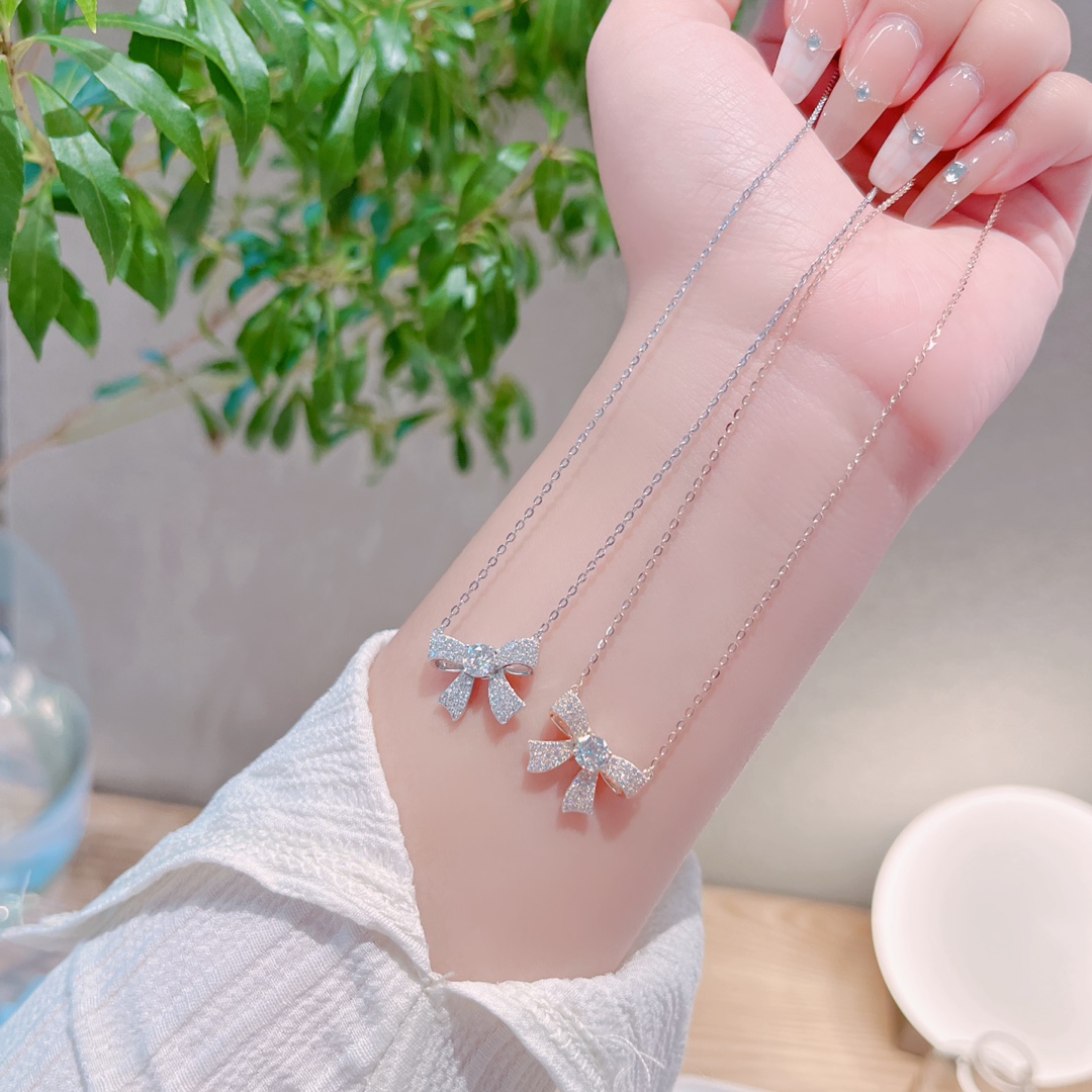 Solid Silver Moissanite Necklace Vintage Teacher's Day Silver