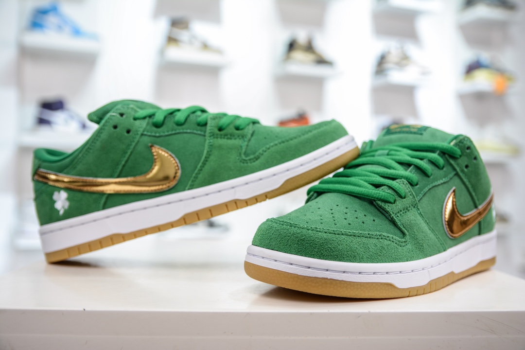 TOP Pure Original NK DUNK SB Low Pro ”Shamrock” Celtic Green BQ6817-303