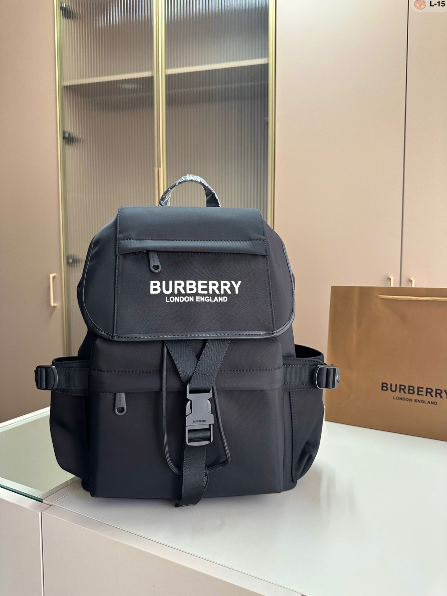 Burberry Bags Backpack Set With Diamonds Nylon Vintage