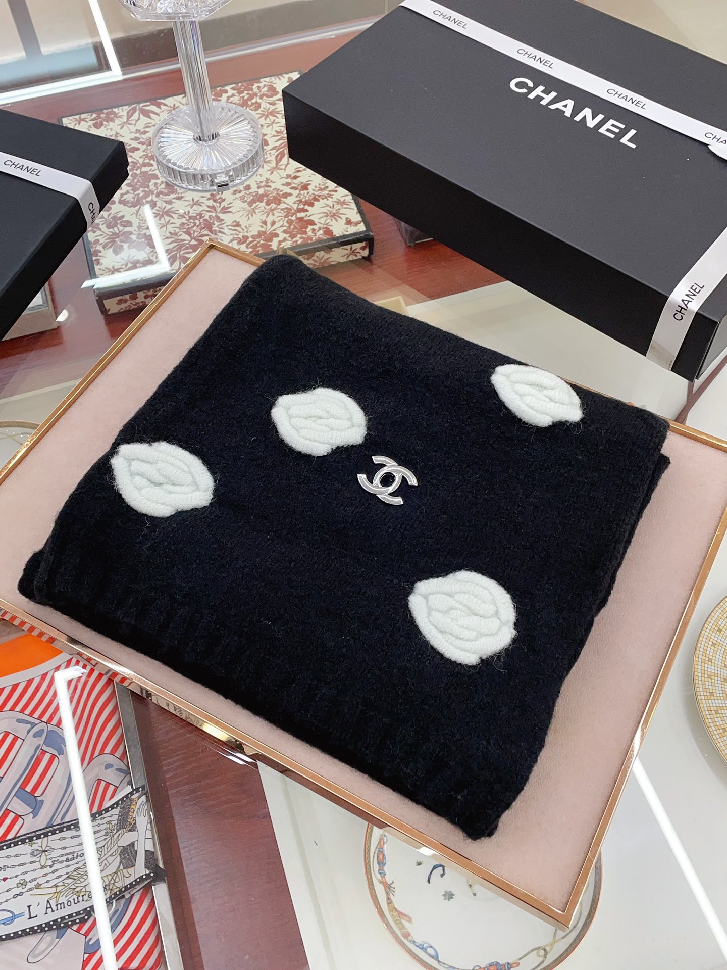 Chanel Haute Couture Silk Twill Scarf Shawl Ref.3A737034 5