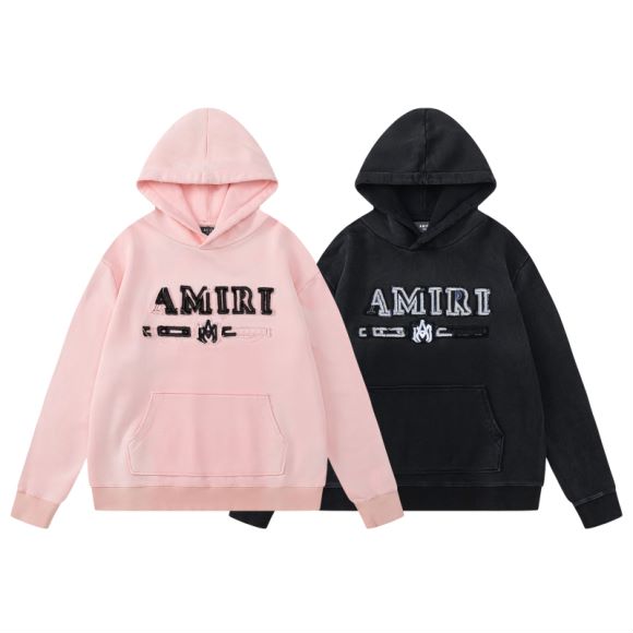 Amiri Knockoff
 Clothing Hoodies Black Light Pink Fall/Winter Collection Hooded Top