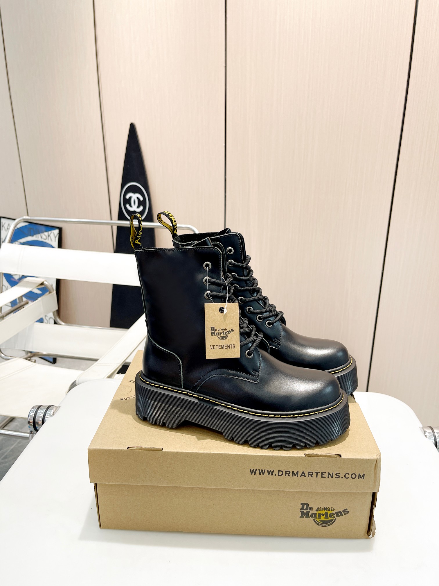 Dr. Martens Martin’s Co-Financed 2023 Boots: Zirconium Fabric, Real Grade Rubber Sole