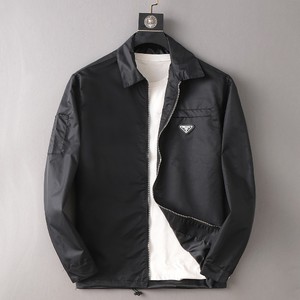 Prada Clothing Coats & Jackets Black Men Polyester Spandex Hooded Top