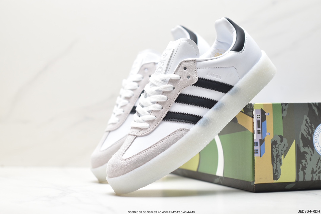 adidas SAMBA KITH CLARKS clover retro casual non-slip wear-resistant low-top sneakers ID7292