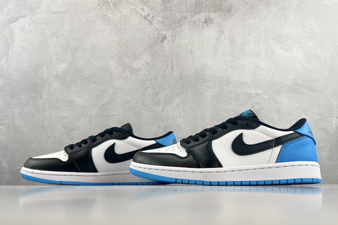 DT 280 Jordan Air Jordan 1 Low 'Black and Dark Powder Blue' 黑白蓝 CZ0790-104