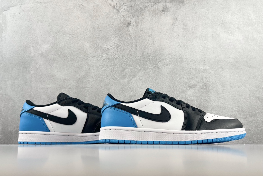 DT 280 Jordan Air Jordan 1 Low 'Black and Dark Powder Blue' 黑白蓝 CZ0790-104