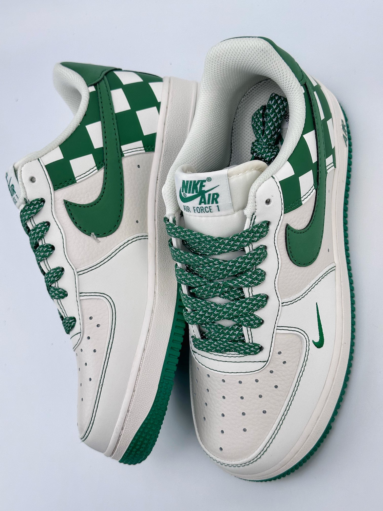 Nike Air Force 1 Low 07 White Green Checkerboard GZ5688-011