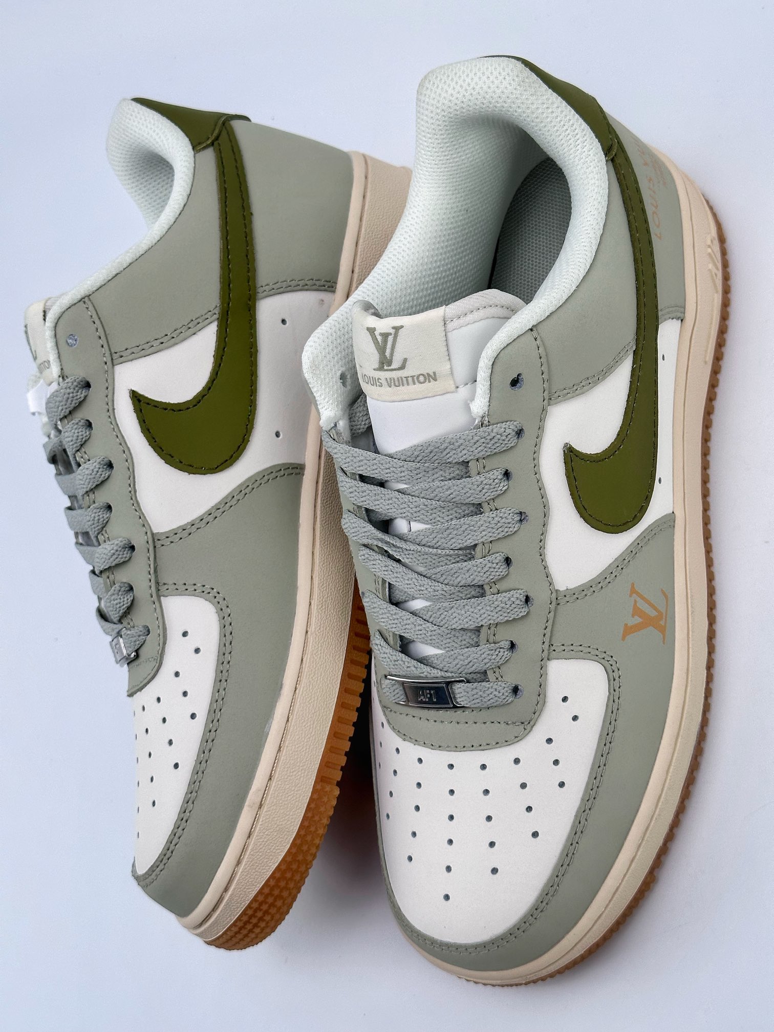 Nike Air Force 1 Low 07 x Louis Vuitton White Army Green BS9055-714