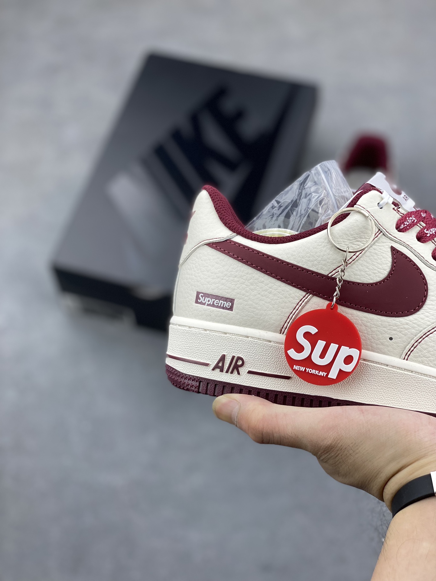 Nike Air Force 1 '07 Low Supreme Wine Red Sneakers - Limited Edition 6 i1694028152 4064 4