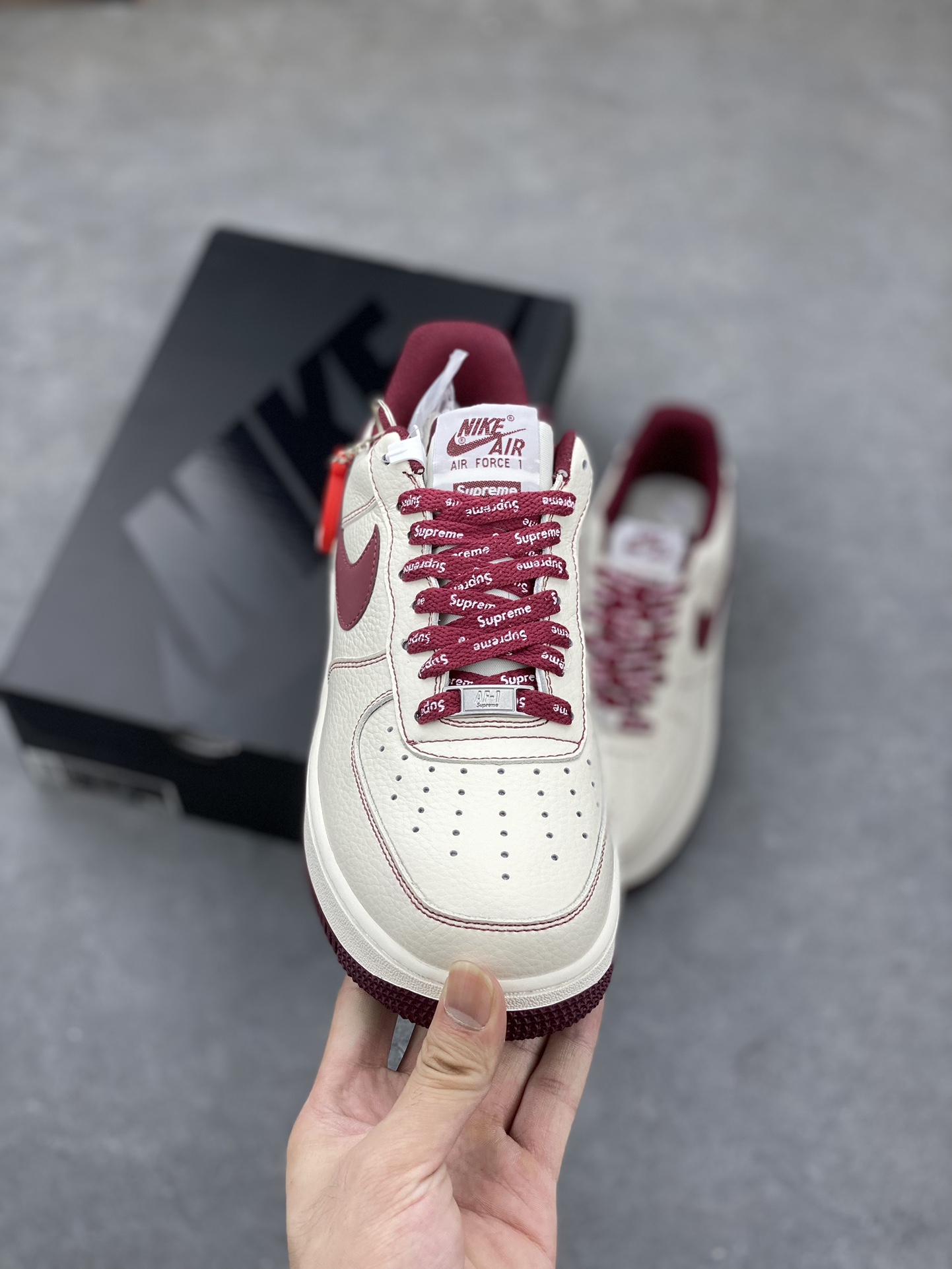 Nike Air Force 1 '07 Low Supreme Wine Red Sneakers - Limited Edition 3 i1694028152 6599 1