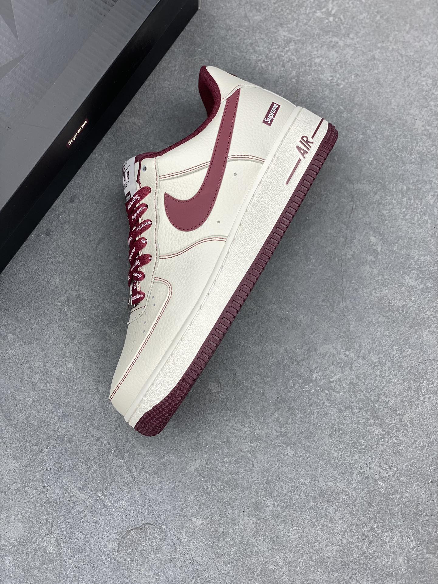 Nike Air Force 1 '07 Low Supreme Wine Red Sneakers - Limited Edition 8 i1694028152 7342 6
