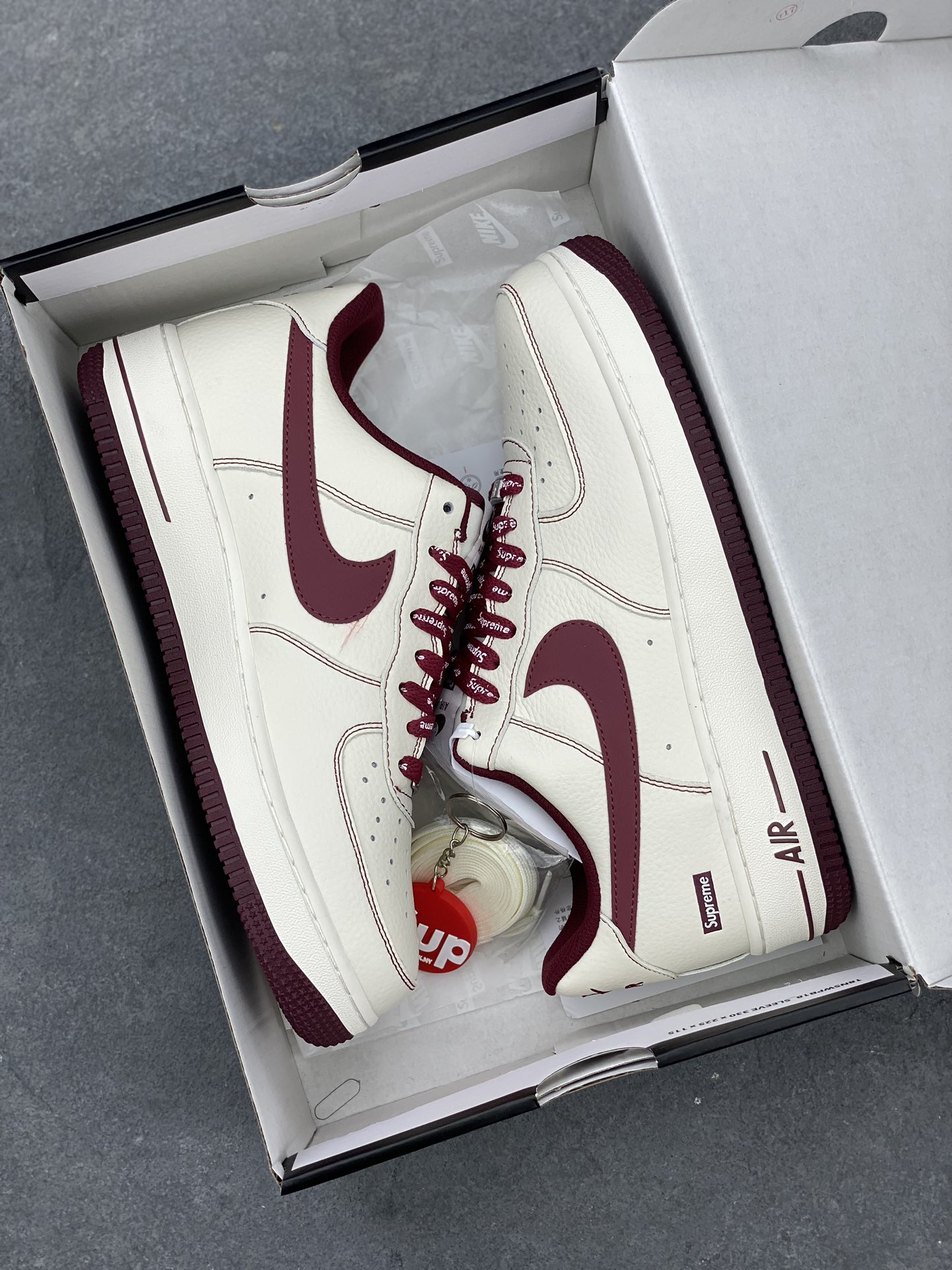 Nike Air Force 1 '07 Low Supreme Wine Red Sneakers - Limited Edition 10 i1694028152 8628 8