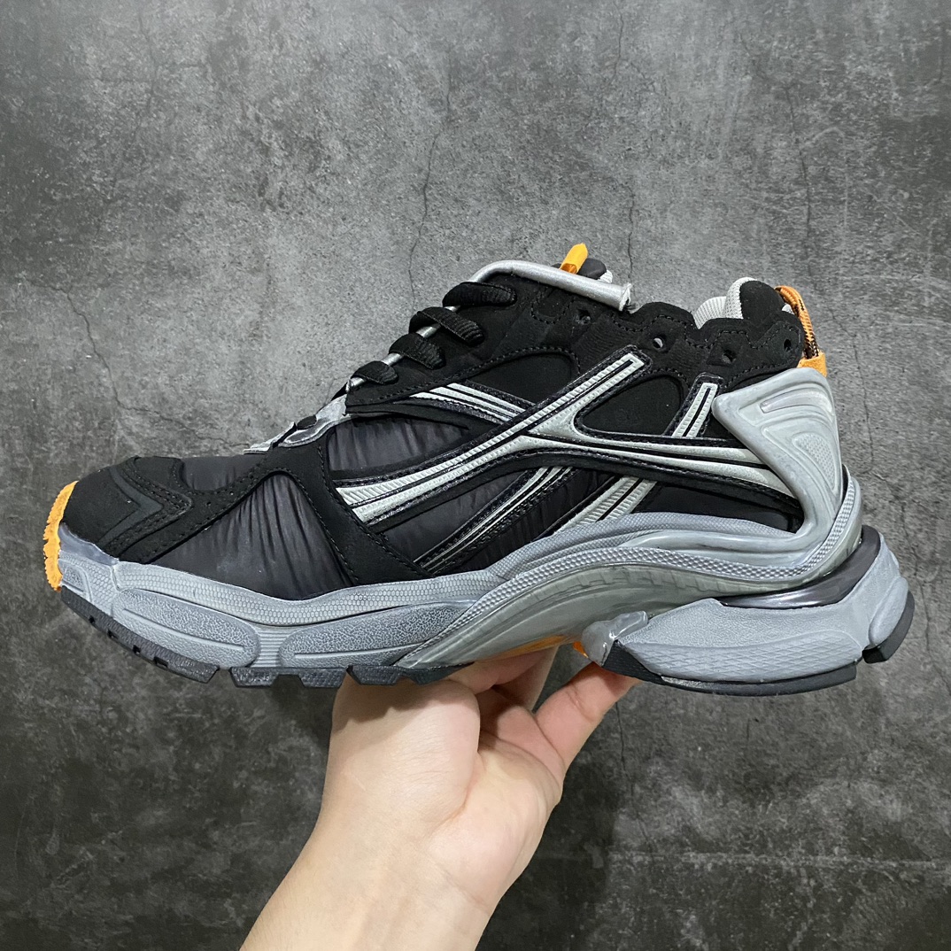 [Pure original OK version] Balenciaga Runner Parisian family 7.5 generation destruction style handmade old retro dad shoes black gray orange