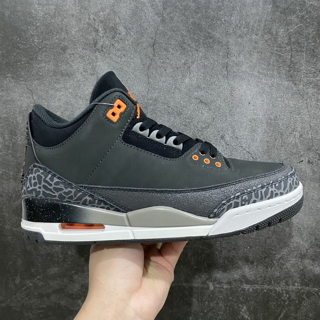 【i8纯原】Air Jordan AJ3 \”Fear”恐惧 灰黑色n大厂纯原生产线出品原楦原纸板 一眼正品既视感原厂采购皮料 100%一致原版n鞋舌电绣发往原厂代工后回莆成型n细节均已解码 还原度高达98%货号：CT8532-080 尺码：40 40.5 41 42 42.5 43 44 44.5 45 46 47.5-莆田鞋批发中心