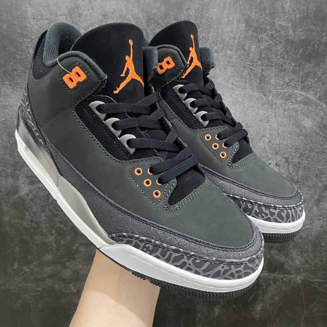 【i8纯原】Air Jordan AJ3 \”Fear”恐惧 灰黑色n大厂纯原生产线出品原楦原纸板 一眼正品既视感原厂采购皮料 100%一致原版n鞋舌电绣发往原厂代工后回莆成型n细节均已解码 还原度高达98%货号：CT8532-080 尺码：40 40.5 41 42 42.5 43 44 44.5 45 46 47.5-莆田鞋批发中心