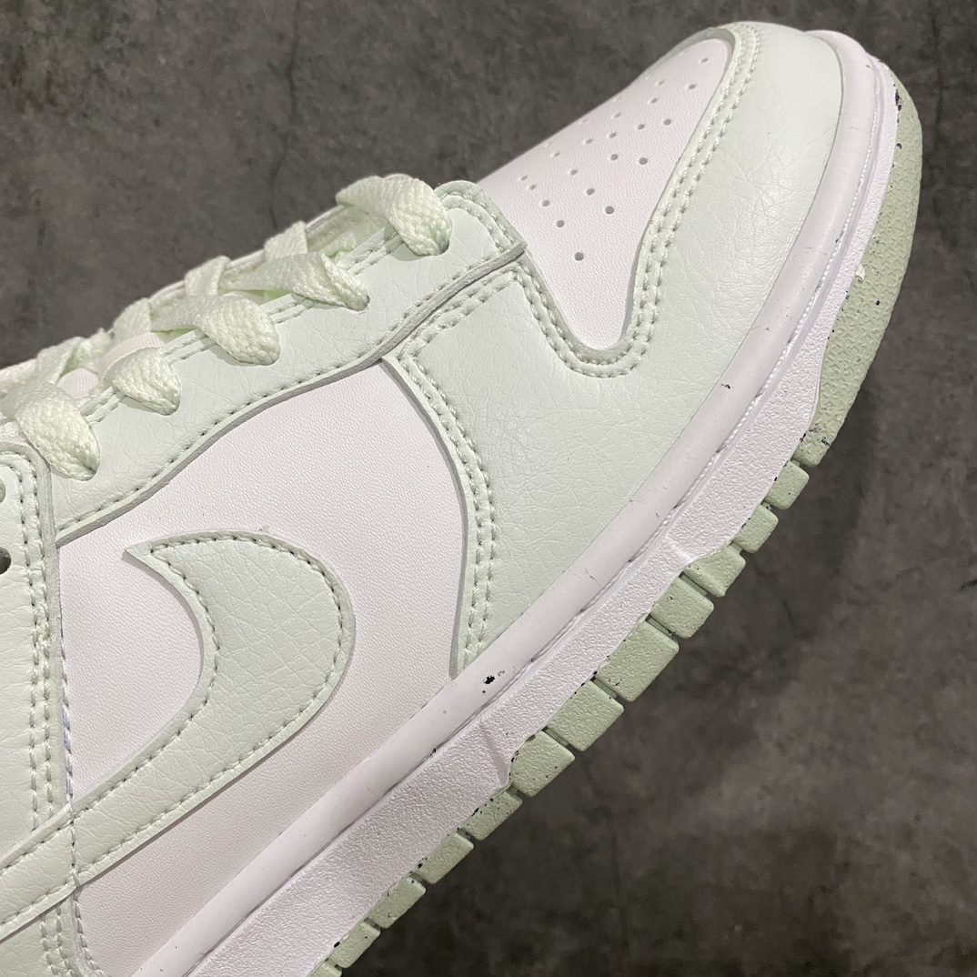 [XC Platform Version] Dunk Low Eco-friendly White Light Green DN1431-102 Correct Sole