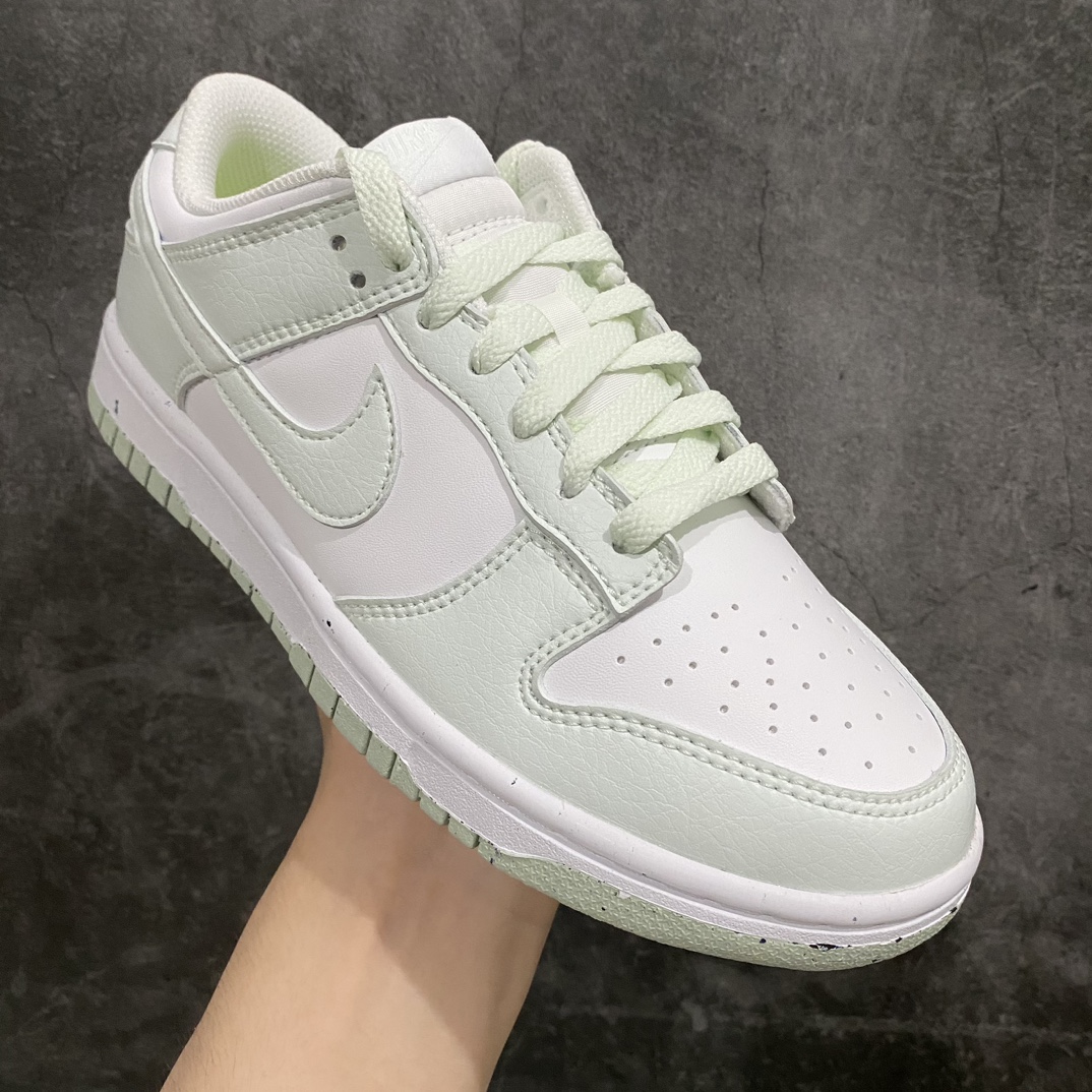 [XC Platform Version] Dunk Low Eco-friendly White Light Green DN1431-102 Correct Sole