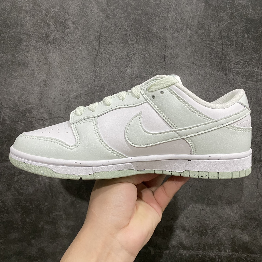 [XC Platform Version] Dunk Low Eco-friendly White Light Green DN1431-102 Correct Sole