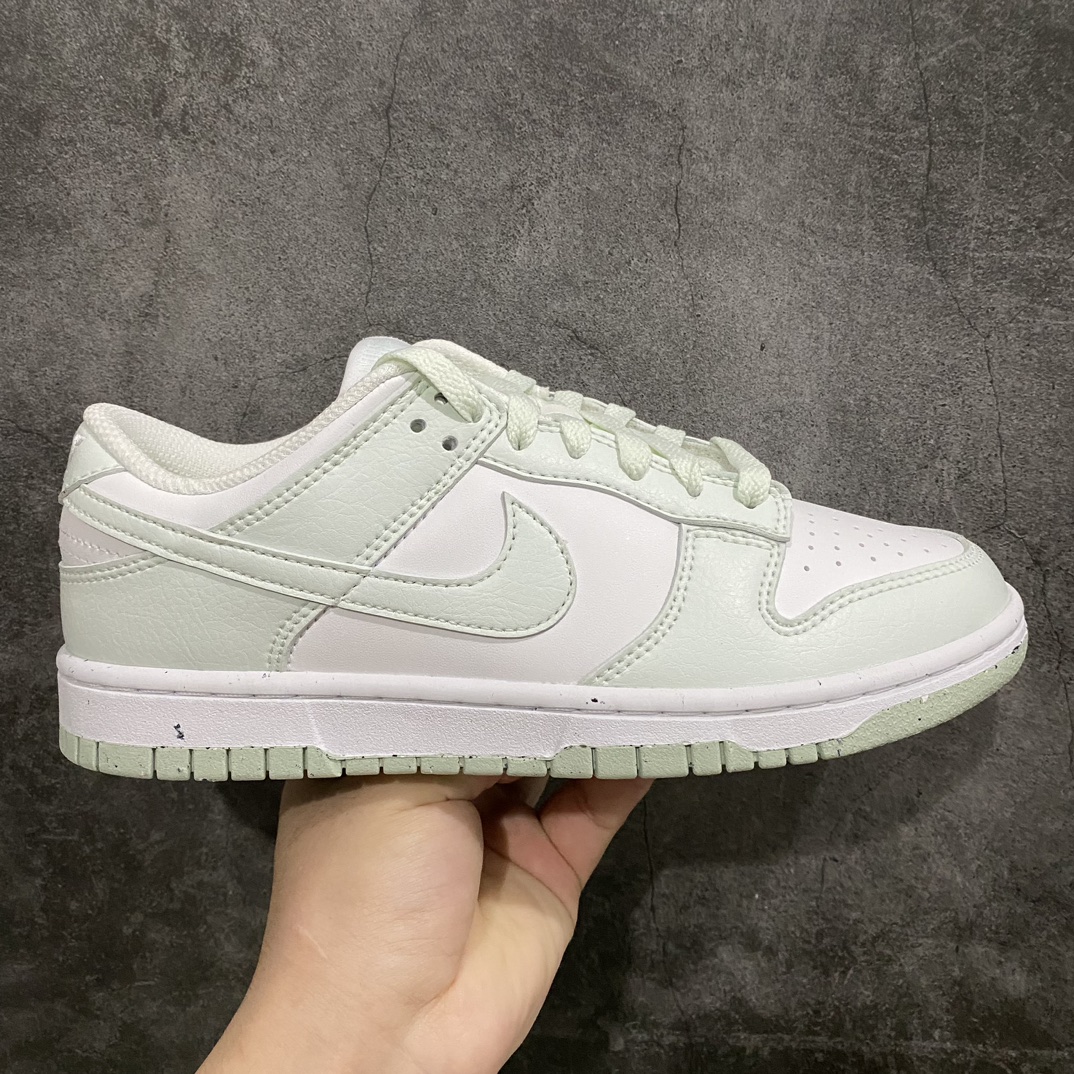 [XC Platform Version] Dunk Low Eco-friendly White Light Green DN1431-102 Correct Sole