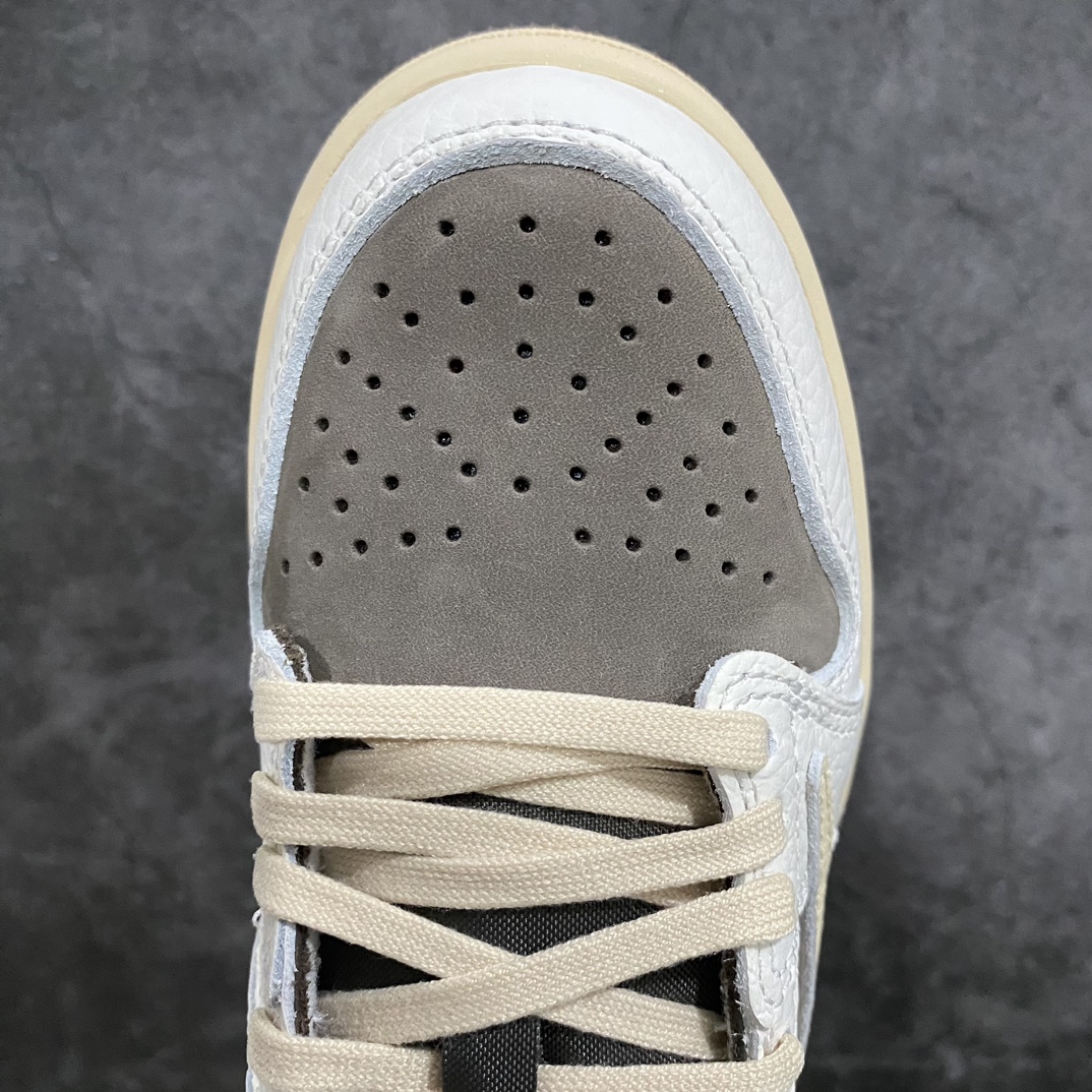 [M Pure Original] Travis Scott x Air Jordan AJ1 Low OG TS joint white and brown hook low-top children's shoes DO5442-162