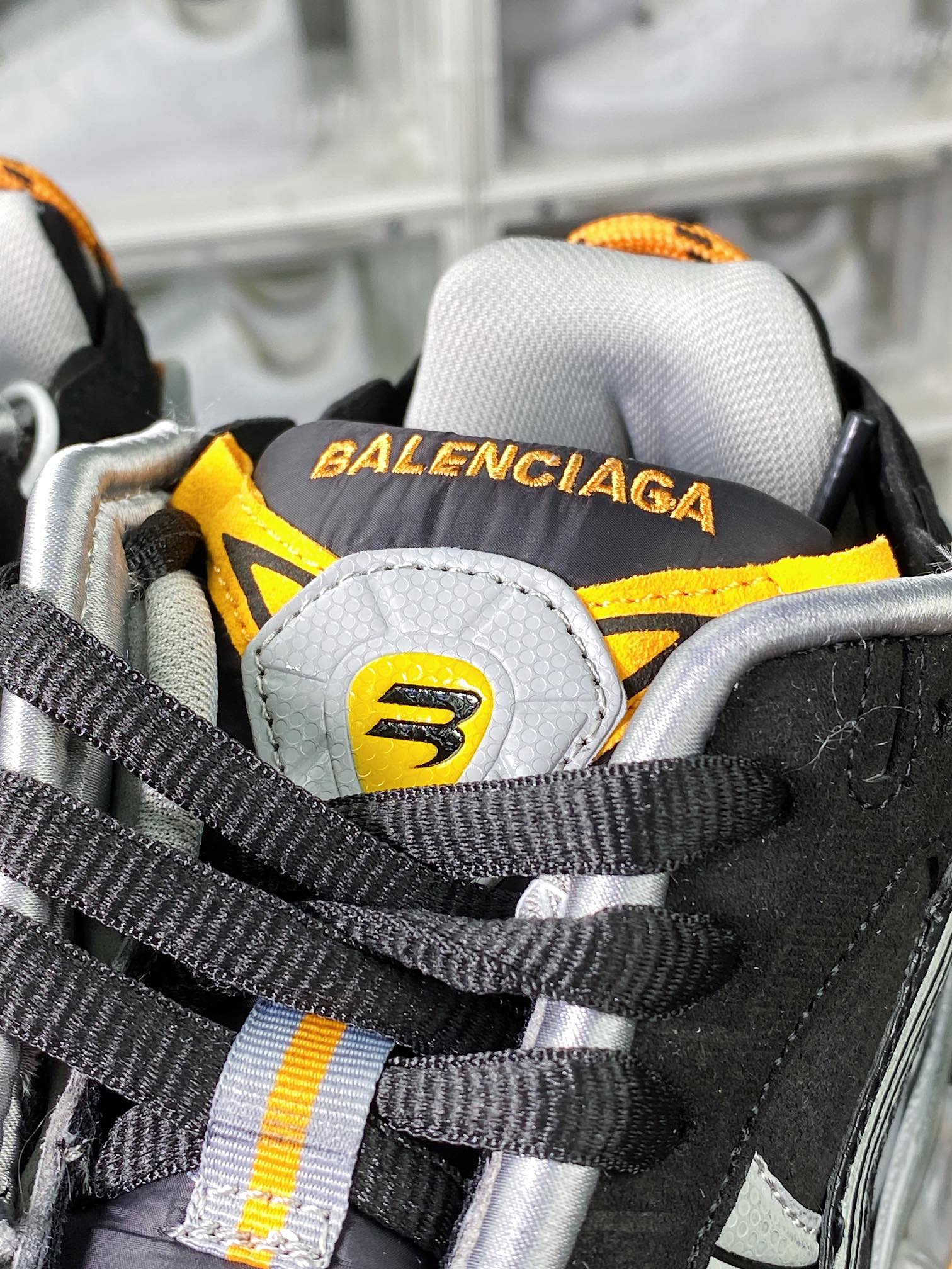 Balenciaga BALENCIAGA Runner Sneaker ”Black/Grey/Orange” 2.0 jogging series low-top jogging shoes ”2.0 Deconstruction Destruction Black Gray Orange” 772774 W3RNY 4018