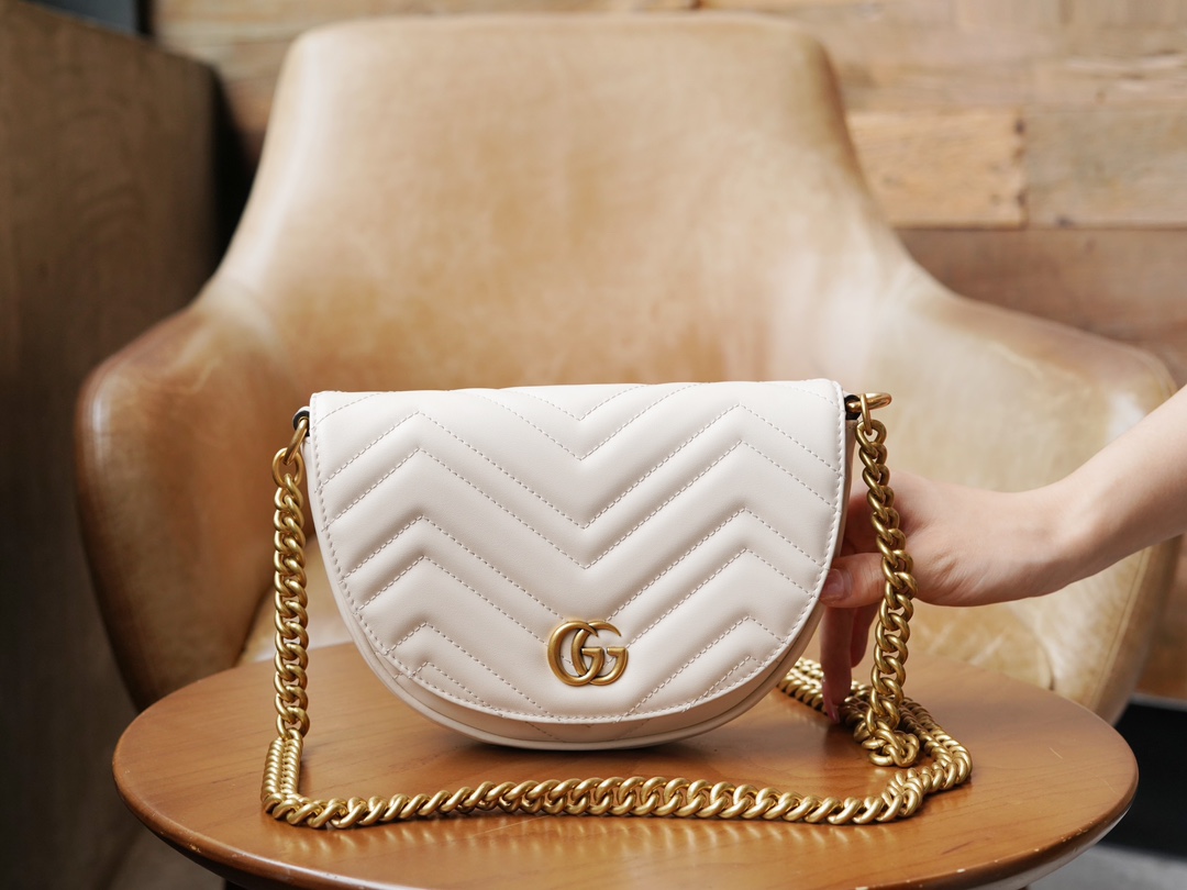 Gucci Marmont Taschen Handtaschen Weiß Ketten