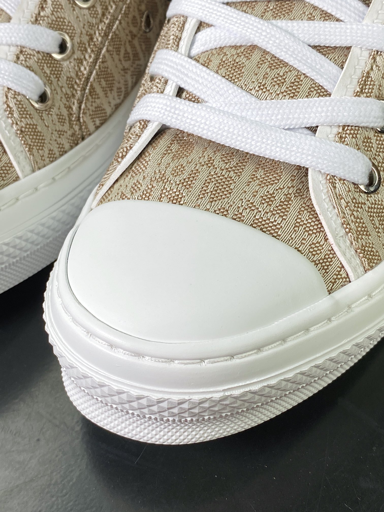 Dior/Dior Walk'n'Dior Low Walker series low-top versatile height-enhancing casual sports thick-soled sneakers ”Canvas nude pink beige” KCK385OBE_S21U