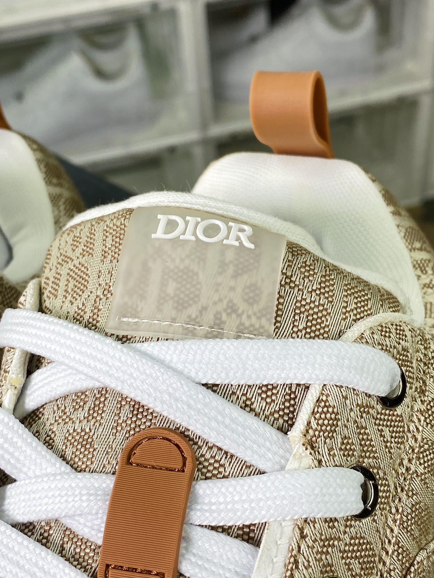 Dior/Dior Walk'n'Dior Low Walker series low-top versatile height-enhancing casual sports thick-soled sneakers ”Canvas nude pink beige” KCK385OBE_S21U