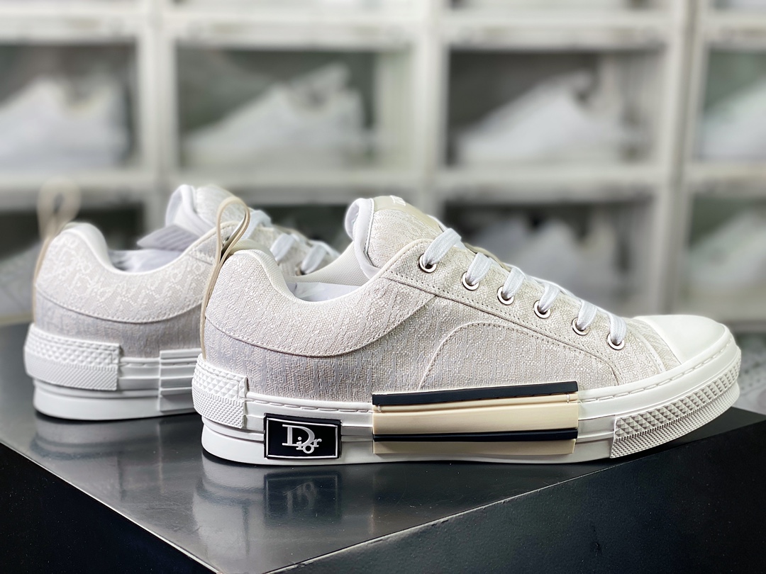 Dior/Dior Walk'n'Dior Low Walker series low-top versatile height-enhancing casual sports thick-soled sneakers ”Canvas Rock Gray” KCK385OBE_S33G