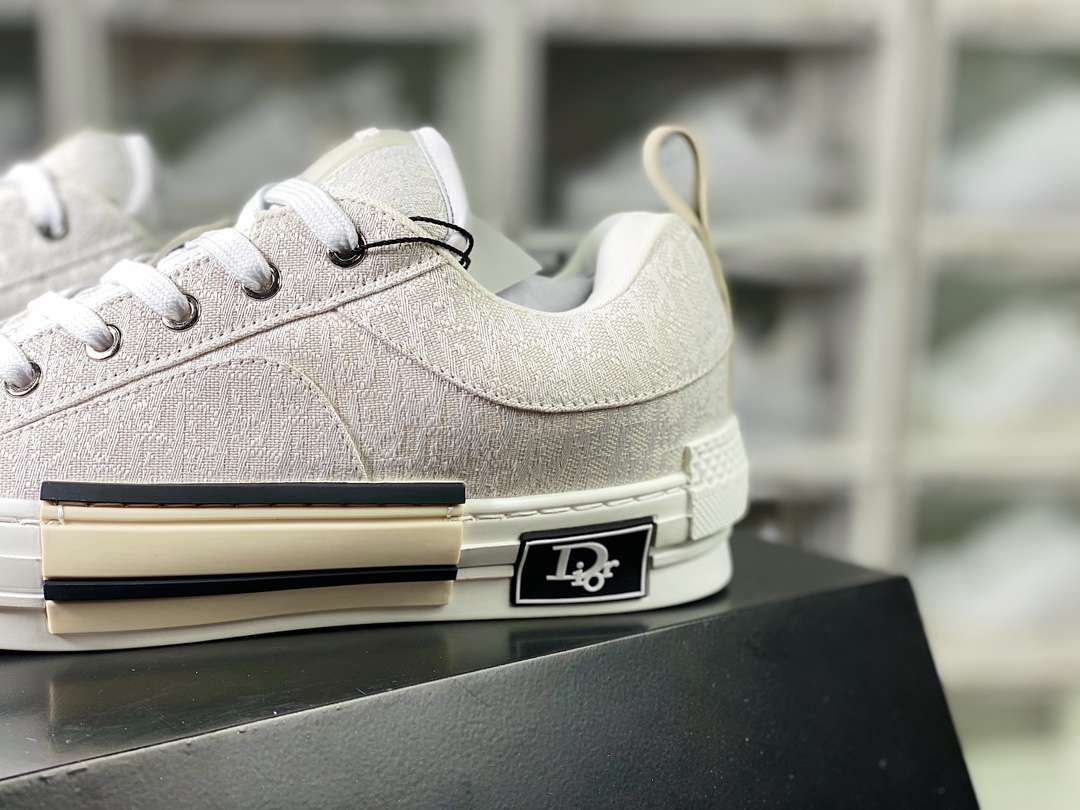 Dior/Dior Walk'n'Dior Low Walker series low-top versatile height-enhancing casual sports thick-soled sneakers ”Canvas Rock Gray” KCK385OBE_S33G