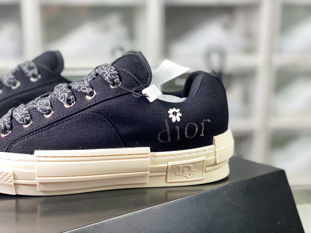 Dior Walk'n'Dior Low Walker series low-top versatile height-enhancing casual sports thick-soled sneakers ”Canvas Black”