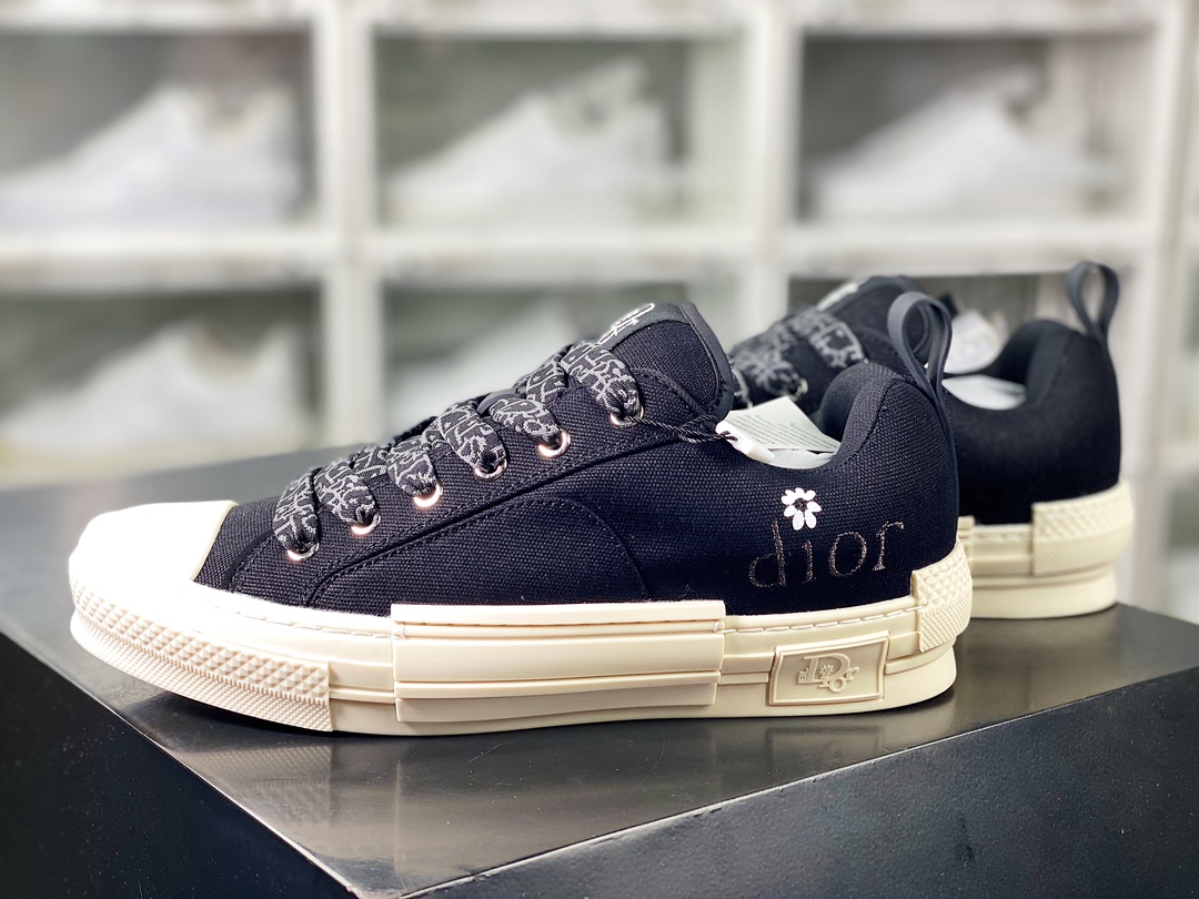 Dior Walk'n'Dior Low Walker series low-top versatile height-enhancing casual sports thick-soled sneakers ”Canvas Black”