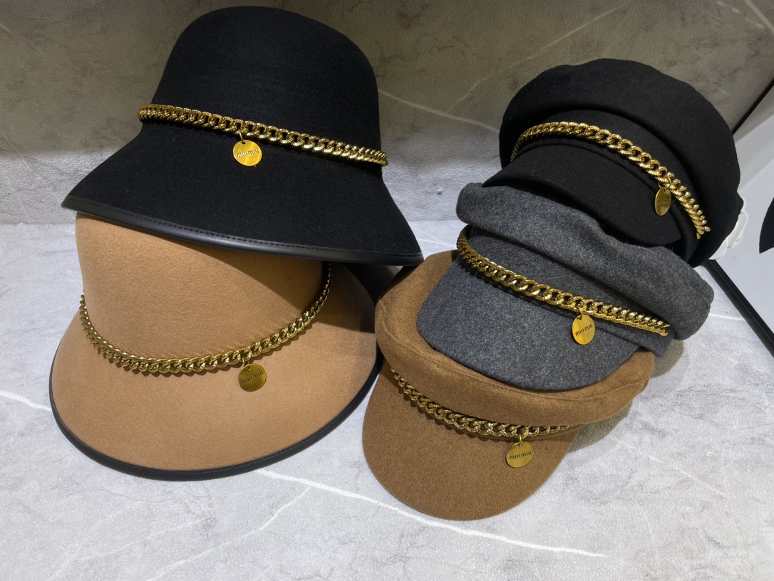 MiuMiu Designer
 Hats Bucket Hat Wool