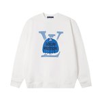 Louis Vuitton AAAAA
 Clothing Sweatshirts Black White Printing Unisex Cotton Fall/Winter Collection Long Sleeve