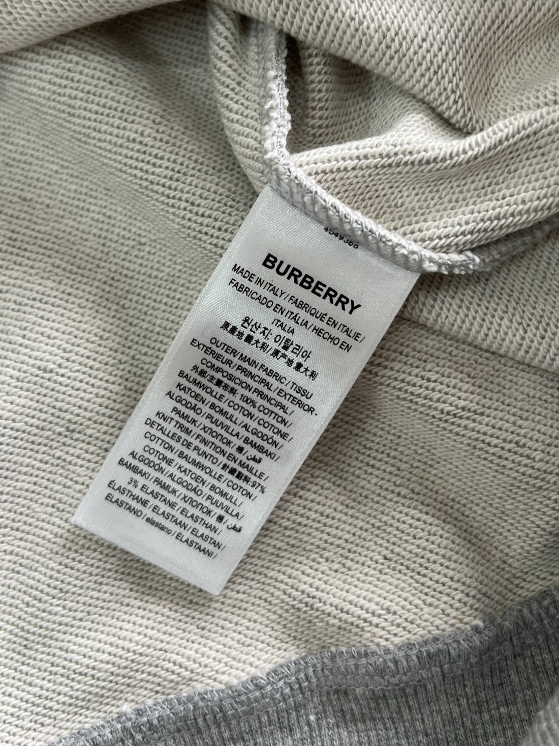 Burberry Men's Grey Cotton Zip-Up Hoodie with Signature Check Trim 9 a1694108963770 0501