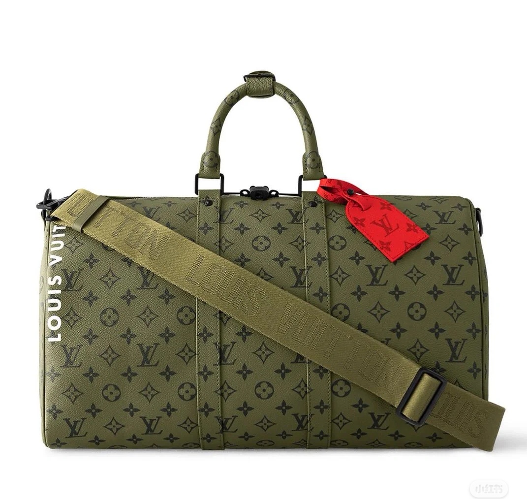 Louis Vuitton Official LV mens bags Green Flower Series